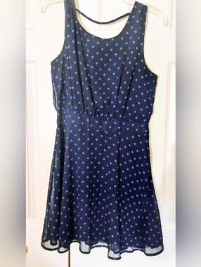 2/$15 Dress Sale Forever 21 Navy dress with blue dots